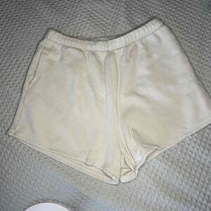 Joah Brown Elastic Waistband Solid Athletic Shorts Size S/M